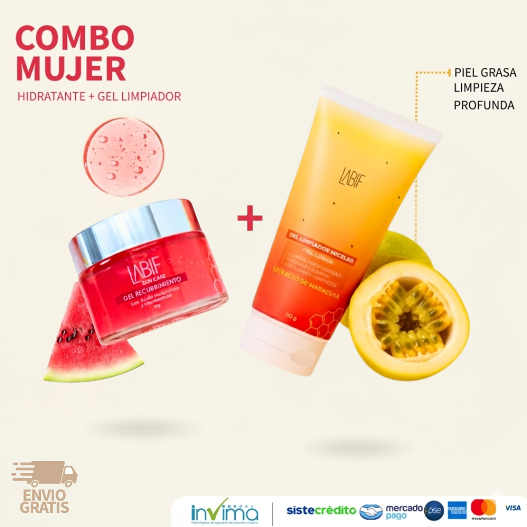 COMBO MUJER: HIDRATANTE + UN LIMPIADOR + ENVIO GRATIS
