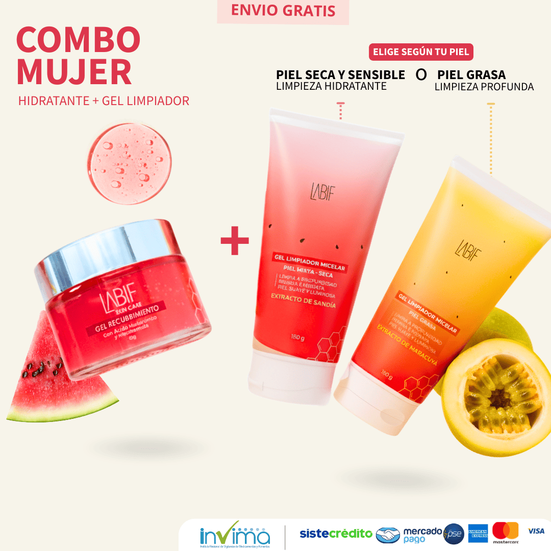 COMBO MUJER: HIDRATANTE + UN LIMPIADOR + ENVIO GRATIS
